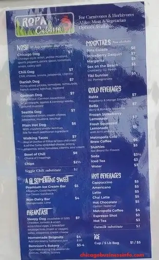 Ropa Cabana Chicago Menu 3