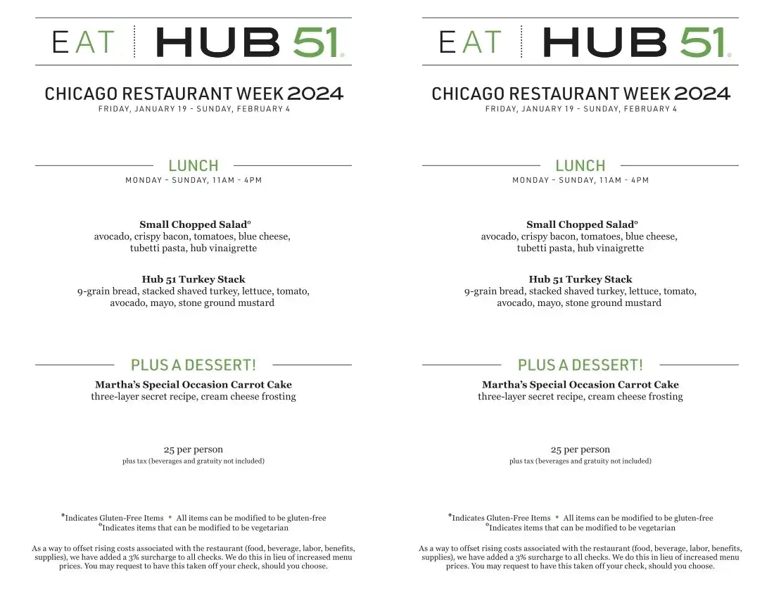 Chicago Restaurant Week 2024 Menu Hub 51 Lunch