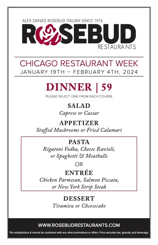 Chicago Restaurant Week 2024 Menu Rose Mary
