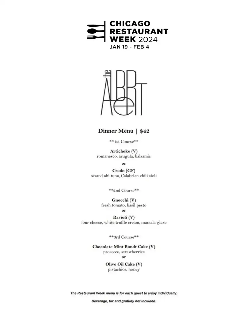 Chicago Restaurant Week 2024 Menu The Albert