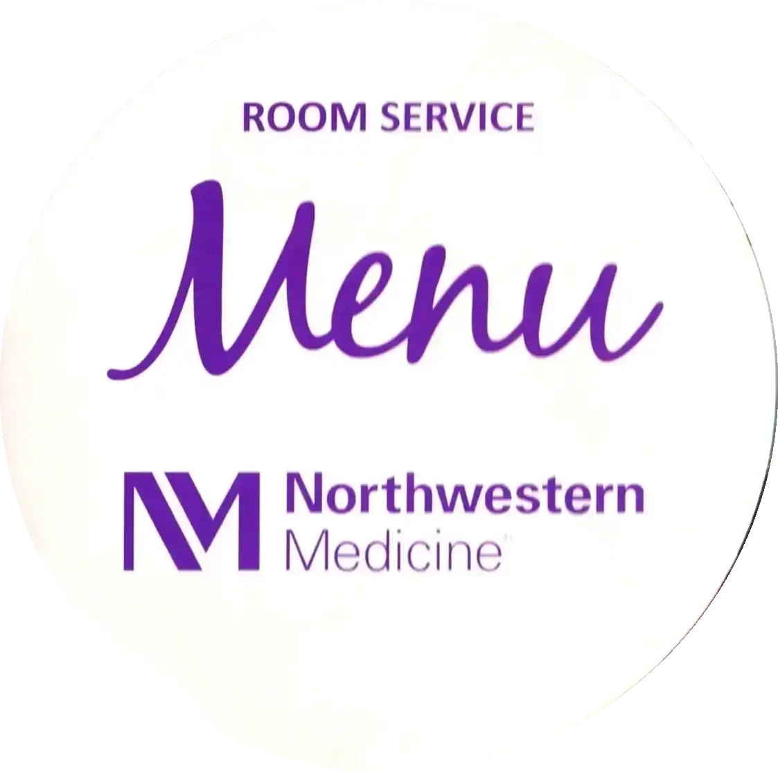 Northwestern Prentice Hospital Room Service Menu