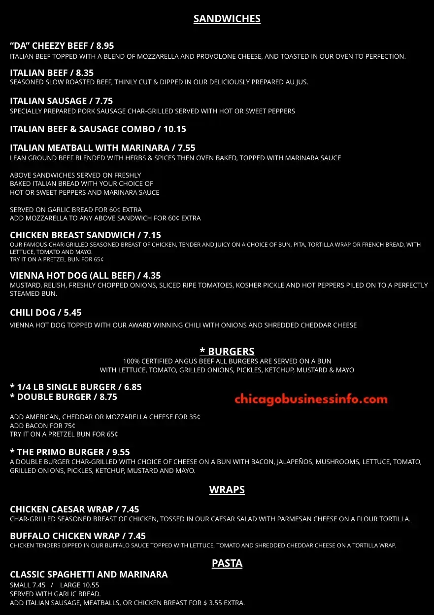 Michael's Original Pizzeria & Tavern Menu 4