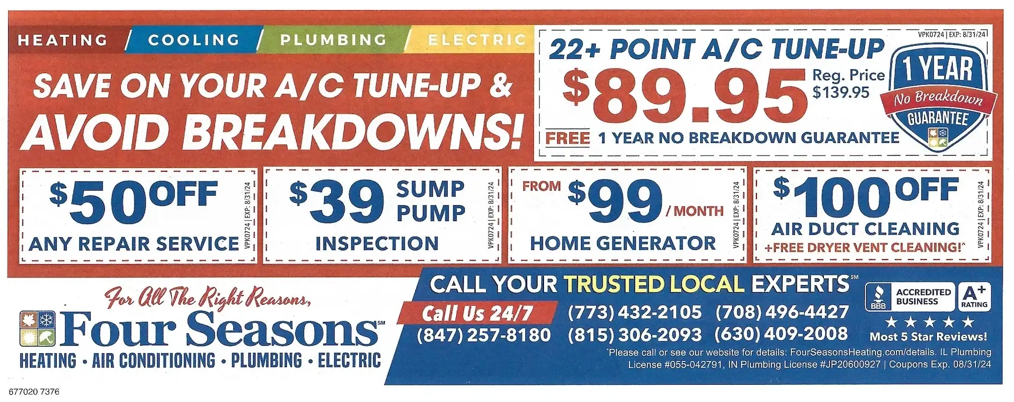 Valpak Mailer Coupons Chicago July 2024 Four Seasons Heating And Cooling