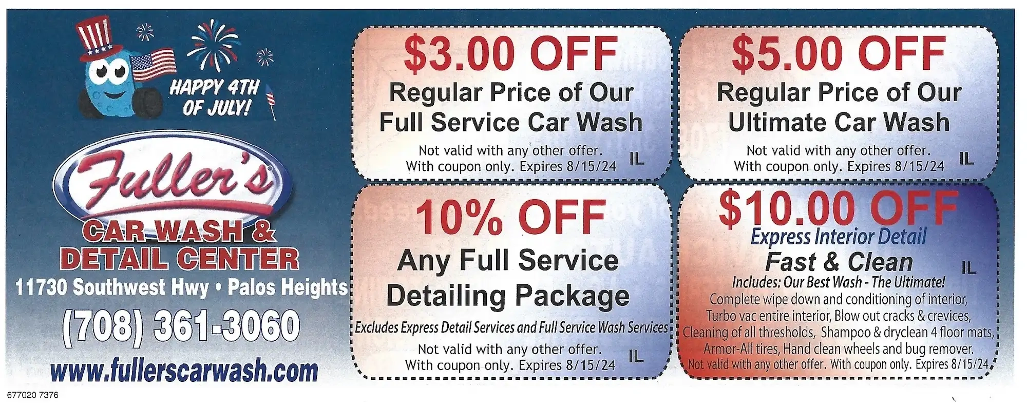 Valpak Mailer Coupons Chicago July 2024 Fullers Car Wash