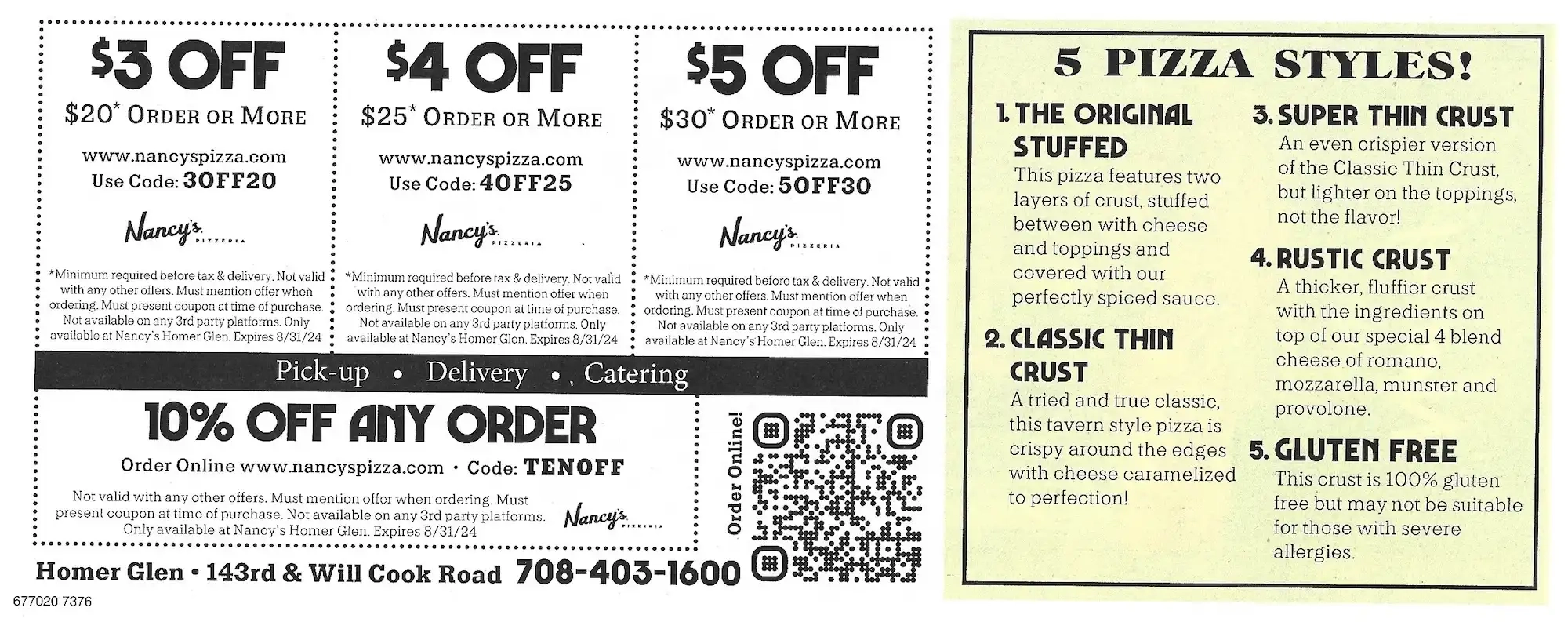 Valpak Mailer Coupons Chicago July 2024 Nancy Pizzeria