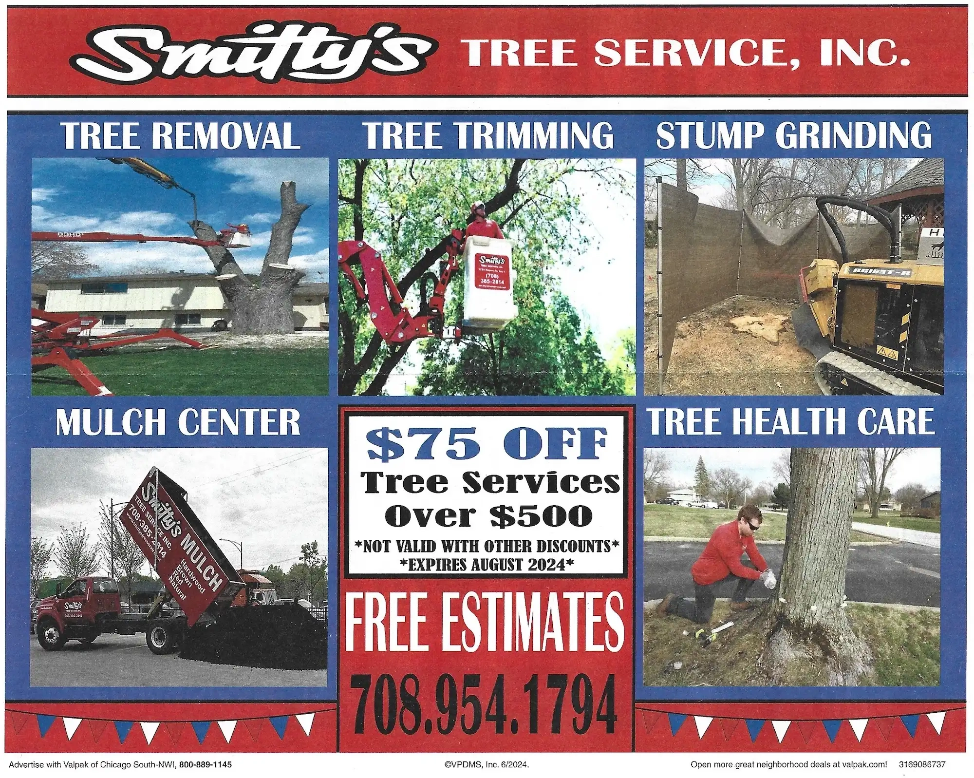 Valpak Mailer Coupons Chicago July 2024 Smithy's Tree Service Inc