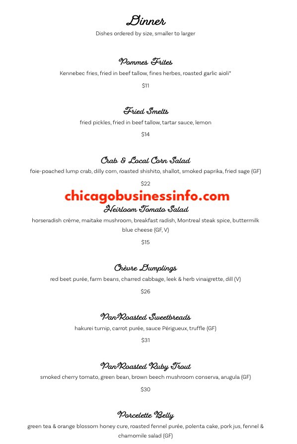 Dear margaret chicago menu 1