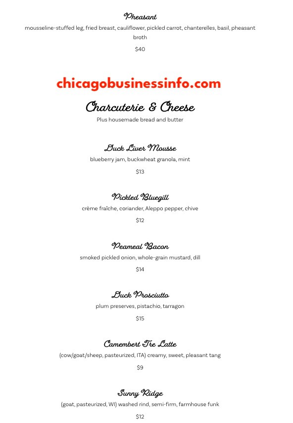 Dear margaret chicago menu 2