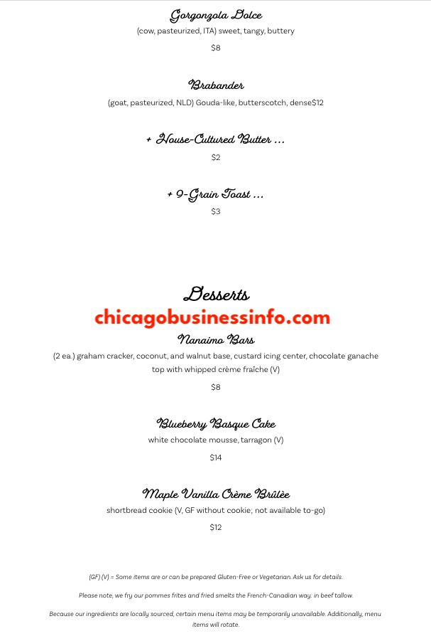 Dear margaret chicago menu 3