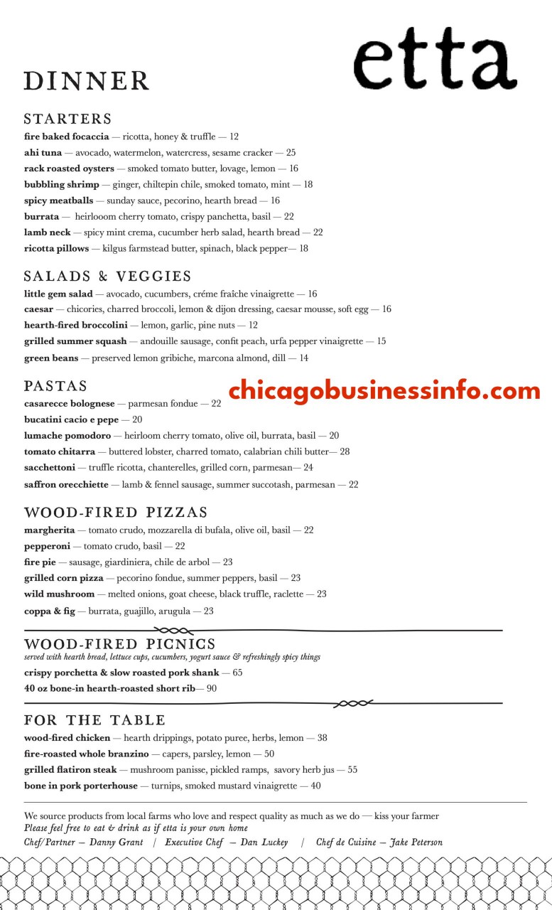 Etta bucktown chicago dinner menu 1