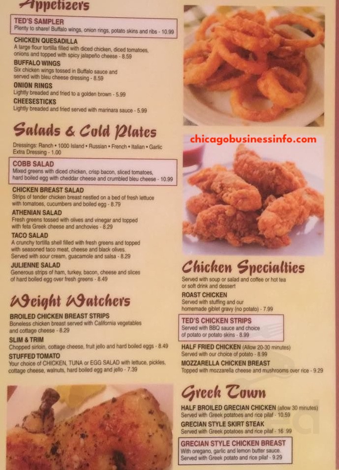 Athenas pancake restaurant menu 2