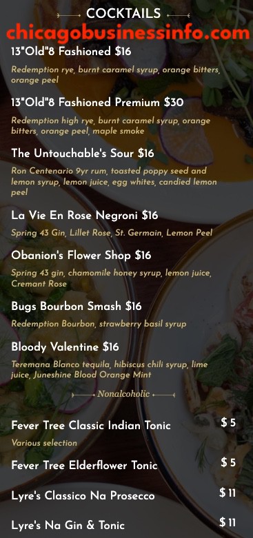 1308 chicago cocktails drinks menu