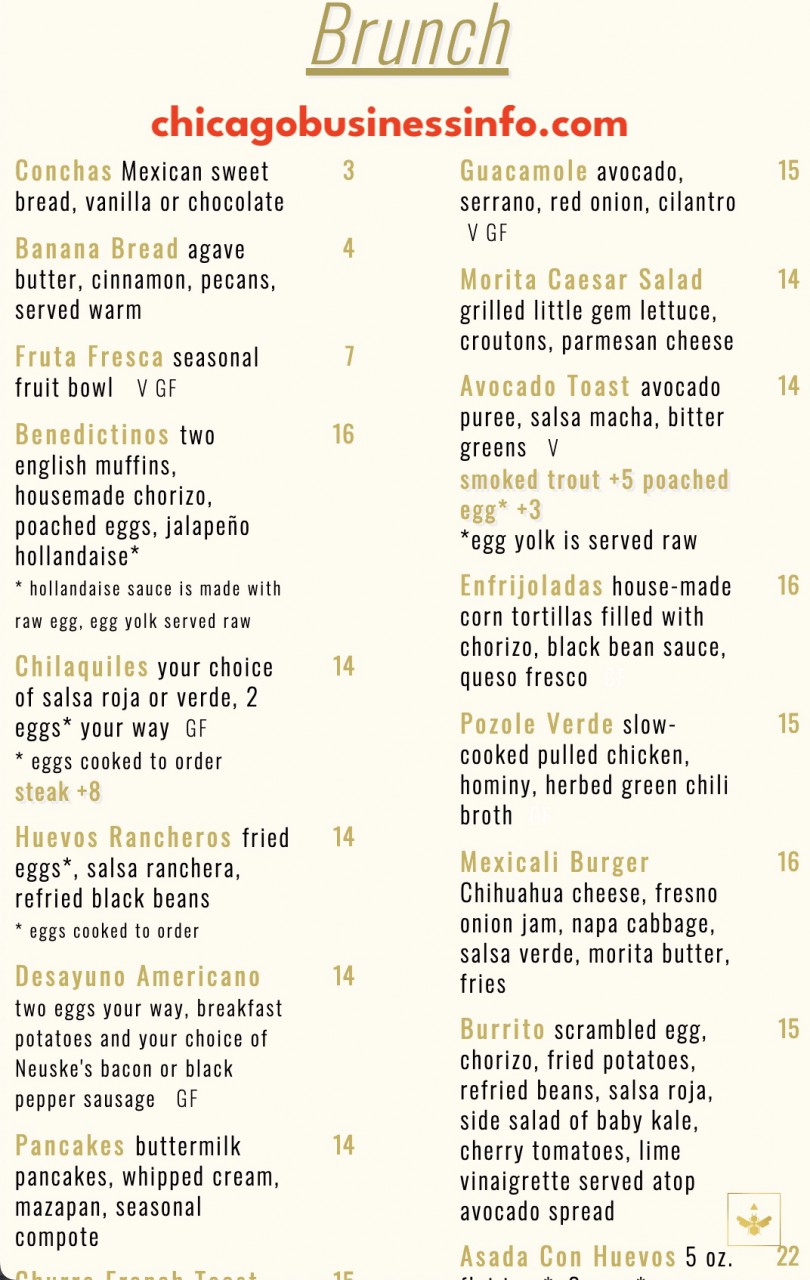 Chikatana chicago brunch menu