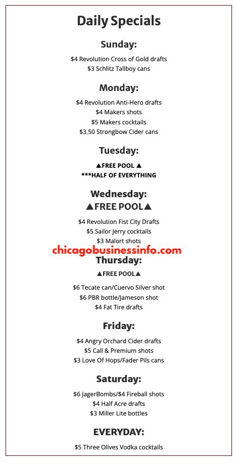 Lincoln tap room chicago menu