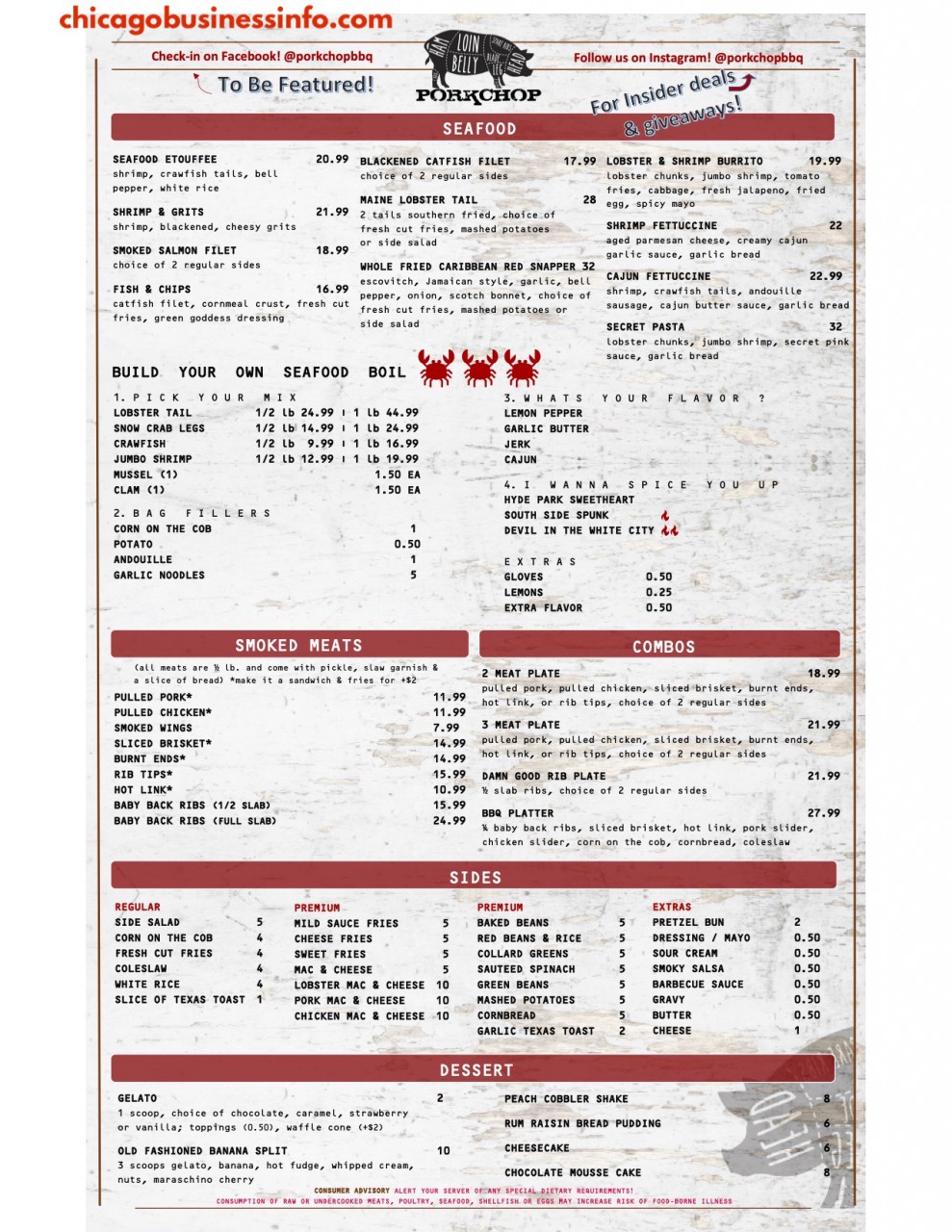 Porkchop chicago menu 1