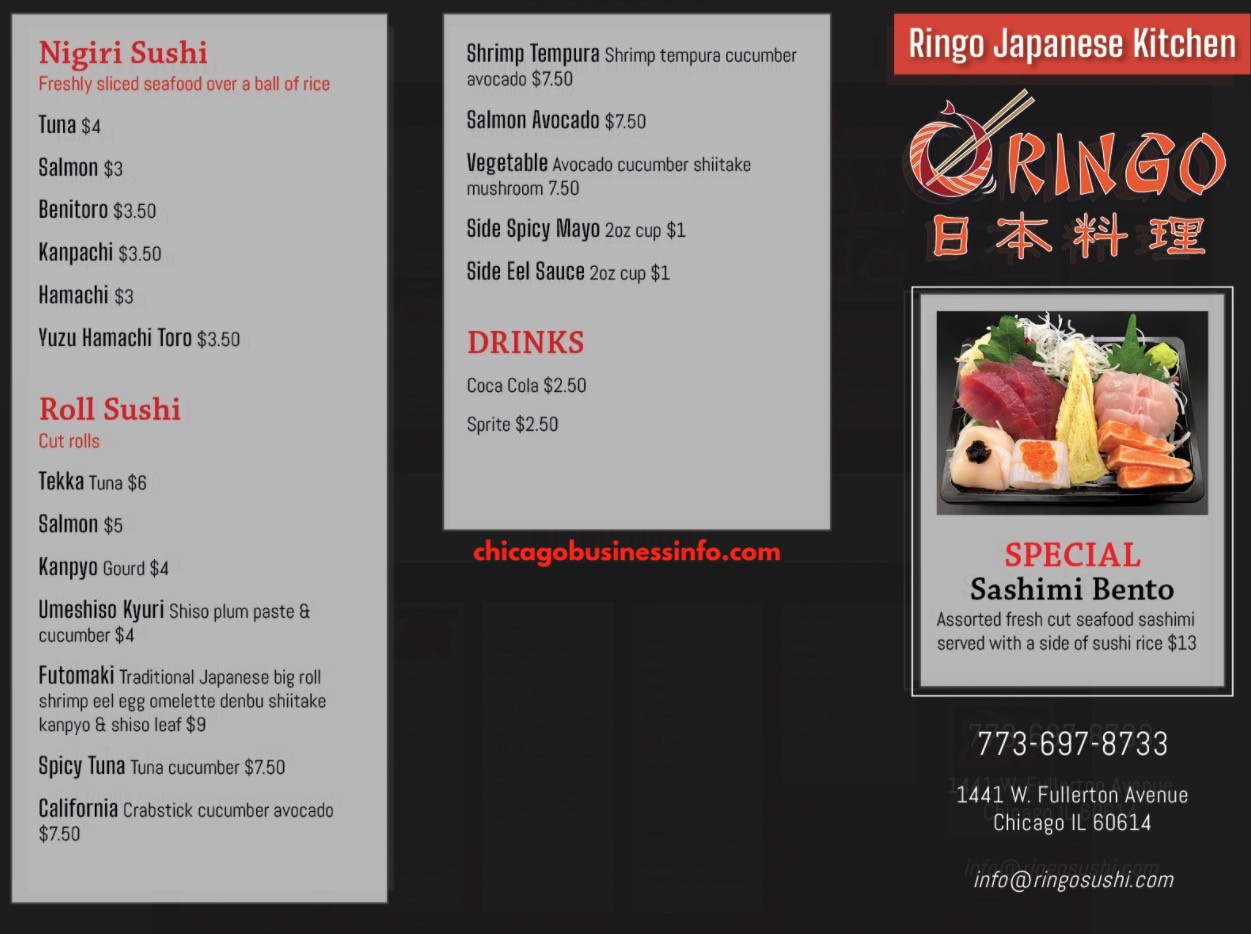 Ringo sushi chicago menu 1
