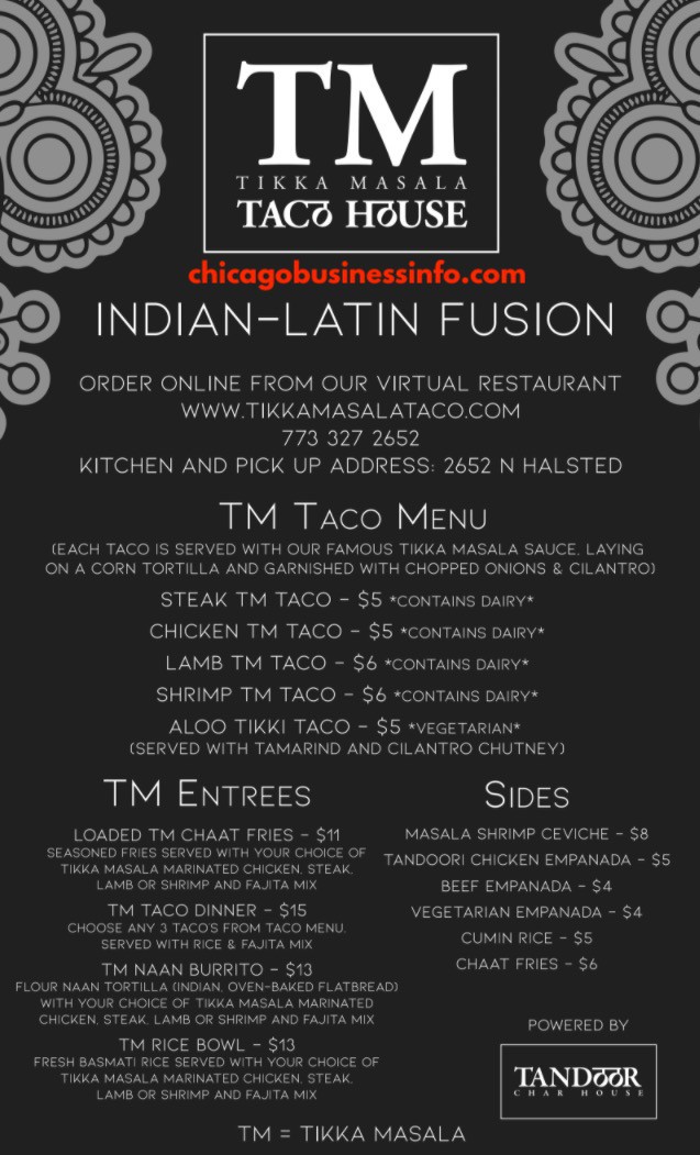 Tikka masala taco house chicago menu