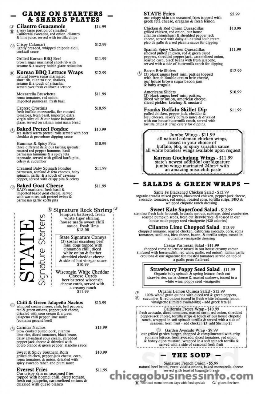 State bar chicago lincoln park menu 2