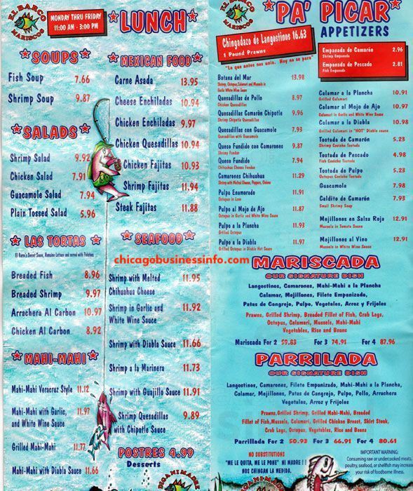 EL Barco Chicago Menu 4