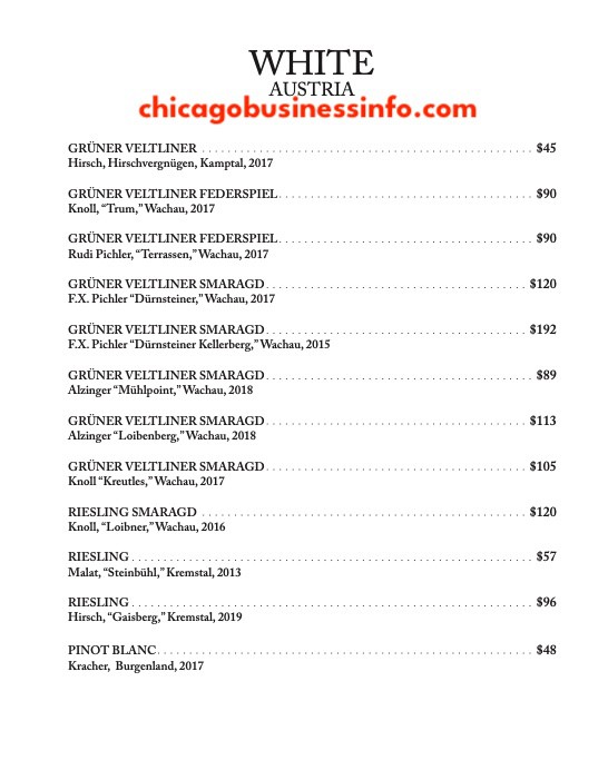 Oriole chicago wine menu 18