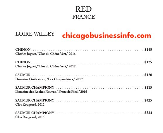 Oriole chicago wine menu 12