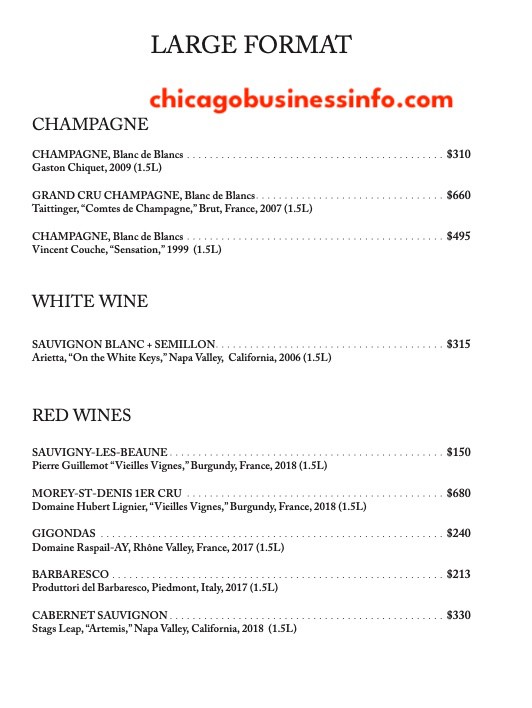 Oriole chicago wine menu 28