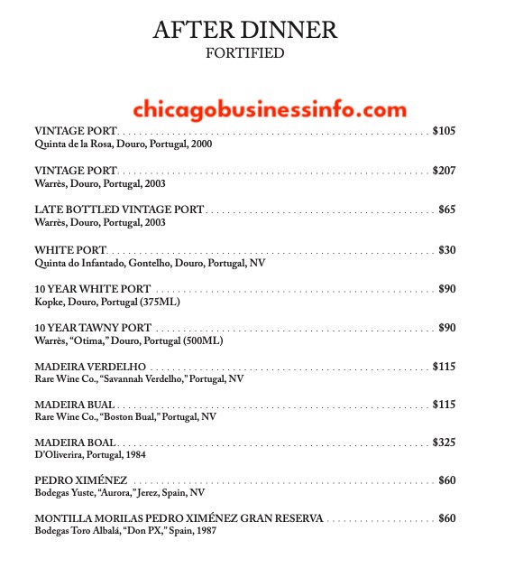 Oriole chicago wine menu 1