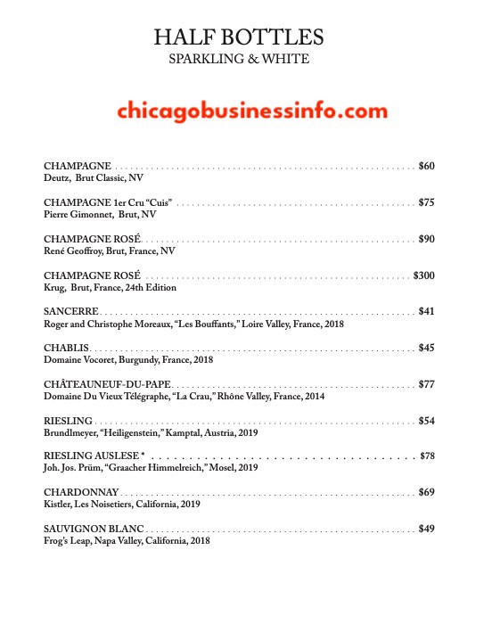 Oriole chicago wine menu 27