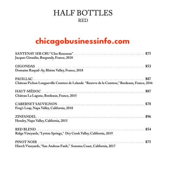 Oriole chicago wine menu 26