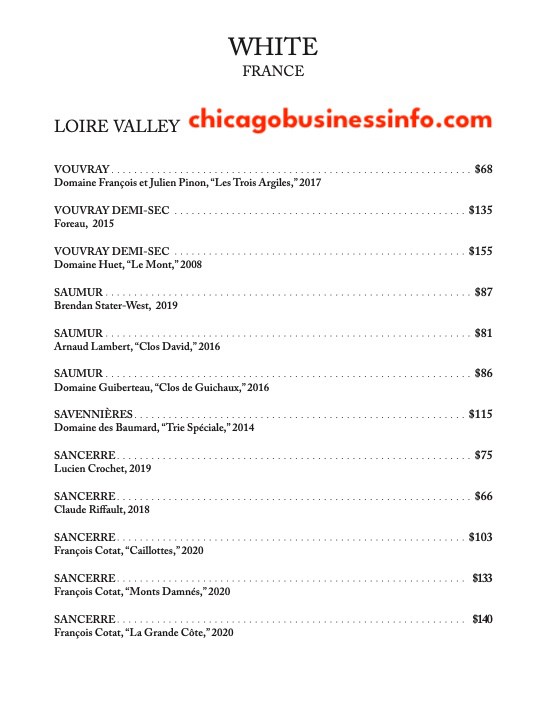Oriole chicago wine menu 31