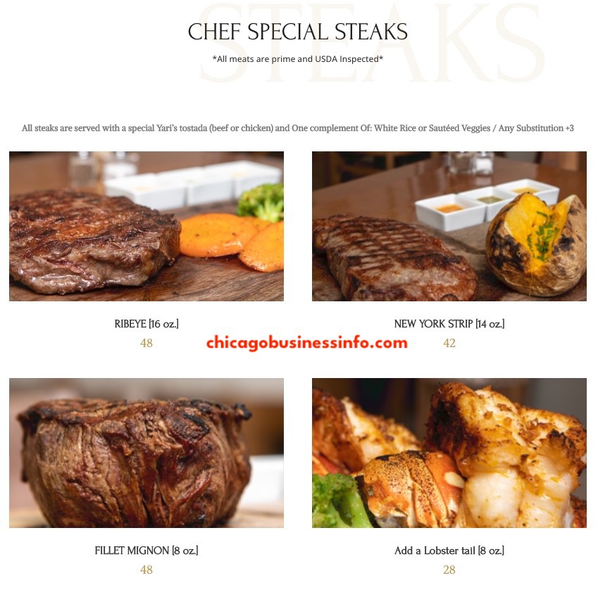 S and t steakhouse chicago menu 1