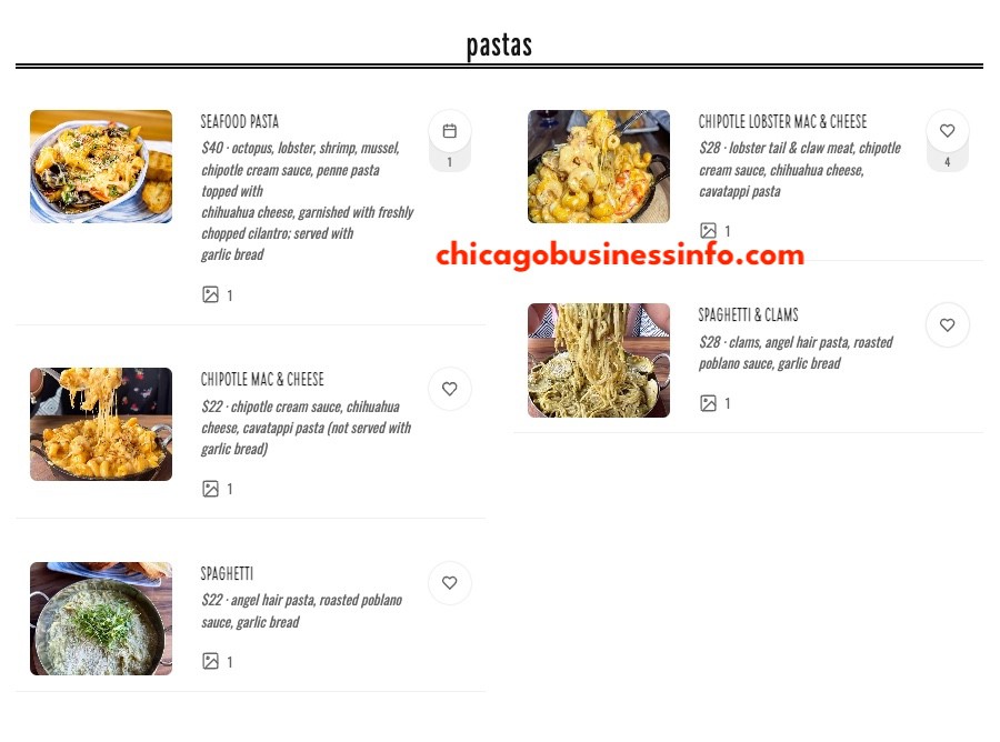 Azul chicago food menu 3