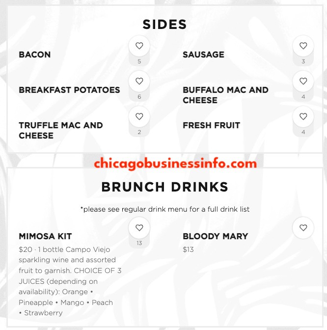 80 Proof Chicago Brunch Menu 3