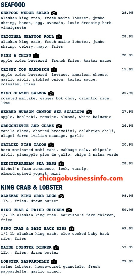 Quality Crab And Oyster Bar Chicago All Day Menu 2