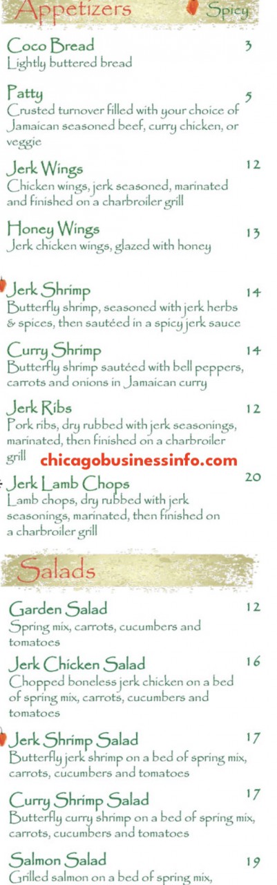 Ja' grill ogden commons jamaican chicago menu 4