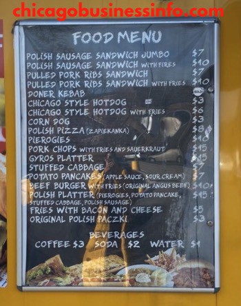 Chicago american polish food truck menu menards