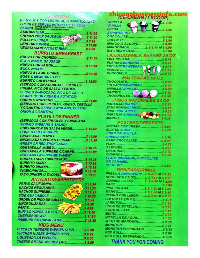 Krasy Taco Stop Chicago Menu 2