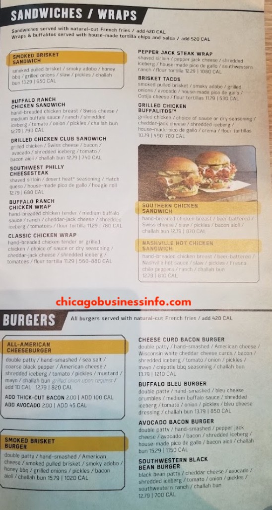 Buffalo Wild Wings Chicago Lincoln Park Menu 3