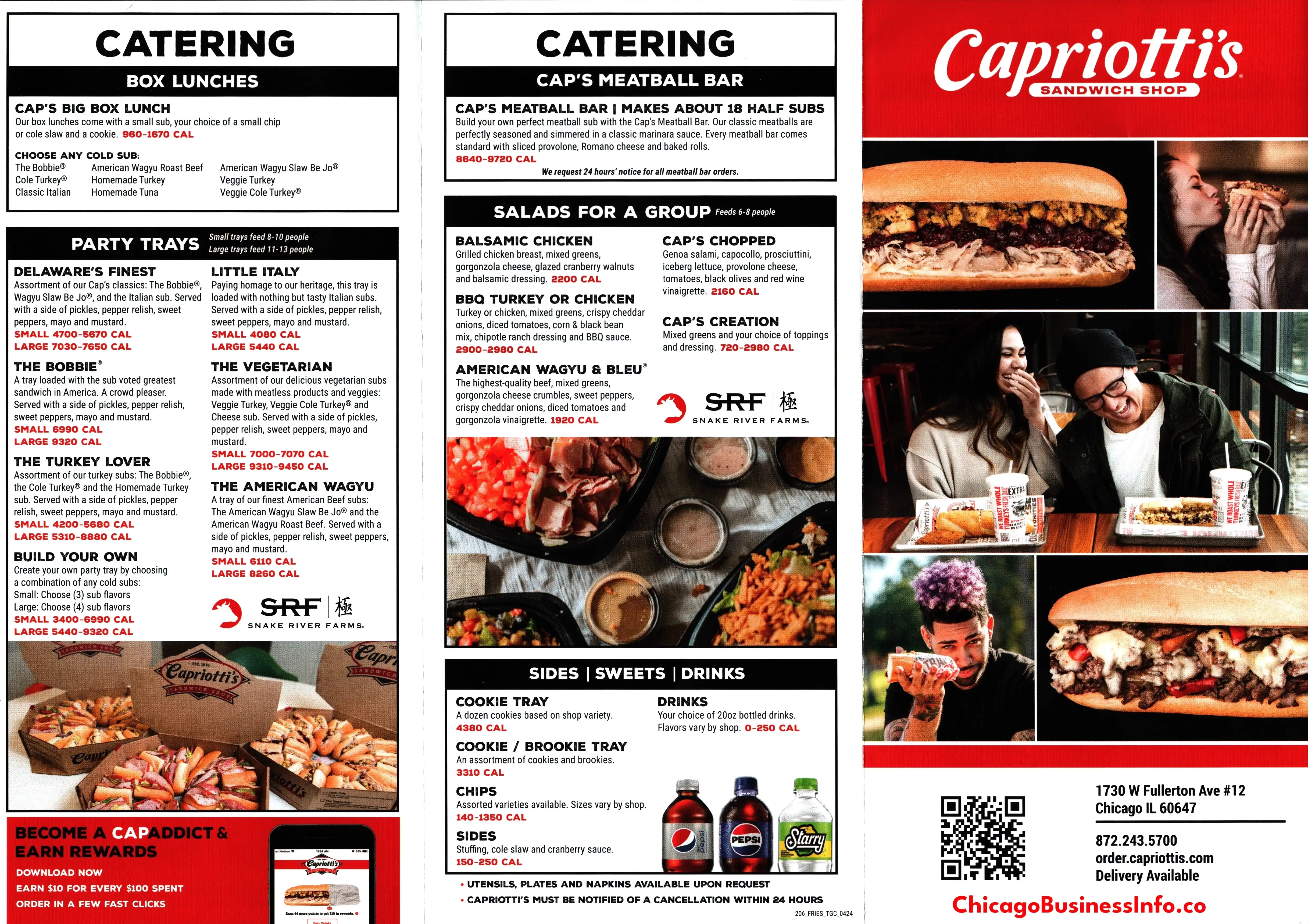 Capriotti's Sandwich Shop Lincoln Park Carry Out Menu 1